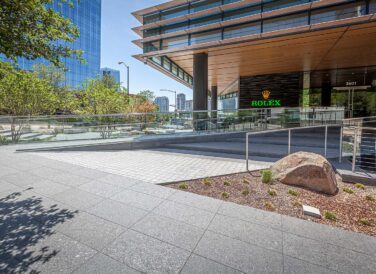 walkway landscape Rolex Building Dallas